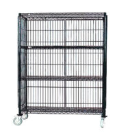 MAXEL Mobile Poly Brite 3 Tier Rack With Side & Back Panels Without Door SEC2148EZ