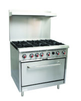 CHEFONIC Floor Standing Gas 6 Open Burner With Oven & Backsplash S36-5