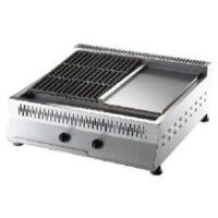 MSM Countertop Gas Charbroiler With Griddle / Hotplate CBHP-1000