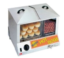 CN Hot Dog Steamer With Bun Warmer / Mesin Hot Dog Dengan Penghangat Roti CN-HDSB