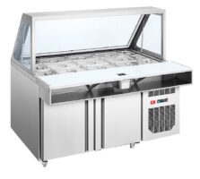 CN Salad Display Counter Chiller With Flip Up Glass Frame / Peti Sejuk Kaca (5FT) CN-SDC-2D.5