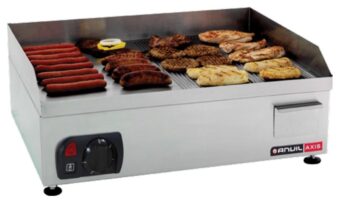 ANVIL Countertop Electric Half Ribbed Plate Griddle (600mm) FTA2600
