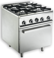 MSM Floor Standing Gas 4 Open Burner With Oven MSM-4-OV