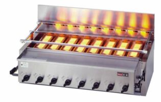 RINNAI Countertop 8 Burner Gas Infra-Red Griller RGA-408C