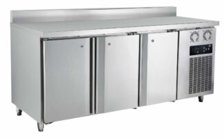 FRESH 3 Door Counter Freezer Cw Backsplash / Peti Sejuk Beku Cabinet (445L/1800mm) K-DWF18M3-76B