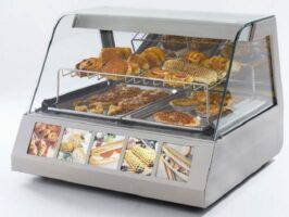 ROLLER GRILL Two Levels Merchandiser Warming Display With Lighting Device & Humidity Control VVC-800