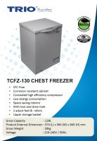 Trio Chest Freezer Double Door Series/ Siri Dua Pintu Peti Sejuk Beku