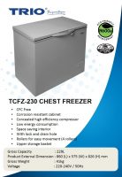 Trio Chest Freezer Double Door Series/ Siri Dua Pintu Peti Sejuk Beku