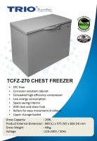 Trio Chest Freezer Double Door Series/ Siri Dua Pintu Peti Sejuk Beku