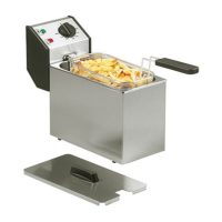 Roller Grill Single Tank Electric Counter Top Fryer/ Elektrik Penggoreng Tangki Tunggal Atas Meja