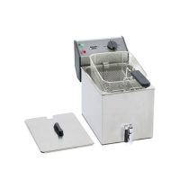 Roller Grill Electric Counter Top Single Tank Fryer With Tap / Elektrik Penggoreng Tangki Tunggal  Atas Meja Dengan Kepala Pipe